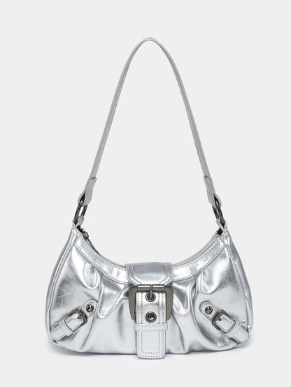 Women's Vintage Vintage Two-tone Leather Shoulder Bag