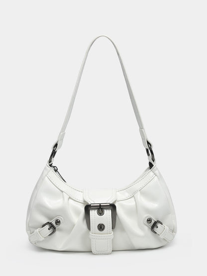 Women's Vintage Vintage Two-tone Leather Shoulder Bag