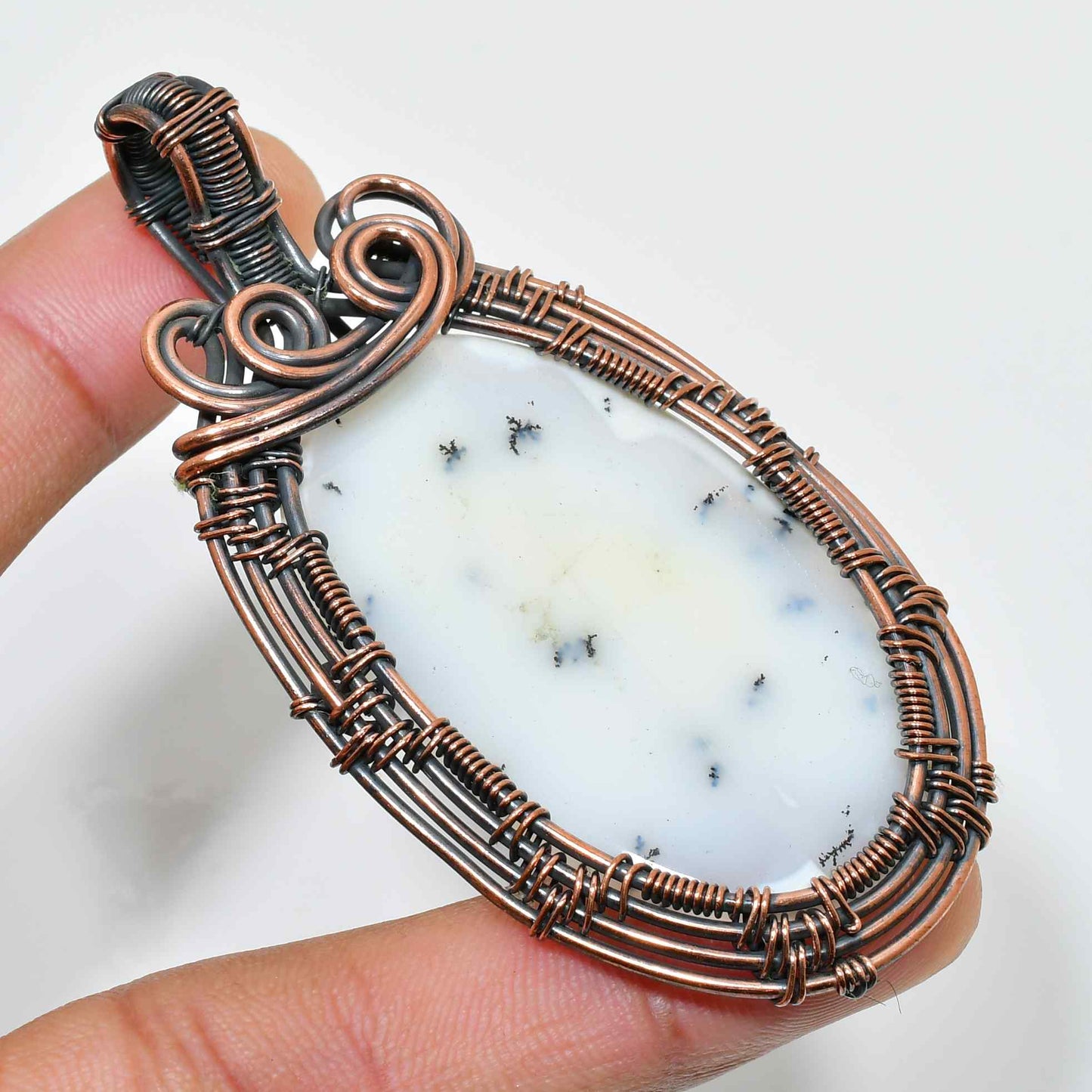 Moonlit Dream – Copper-Wrapped Moonstone Pendant