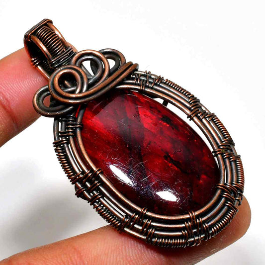 Ember Spirit – Red Jasper Copper Pendant