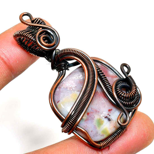 Elysian Veil – Amethyst & Oxidized Copper Pendant