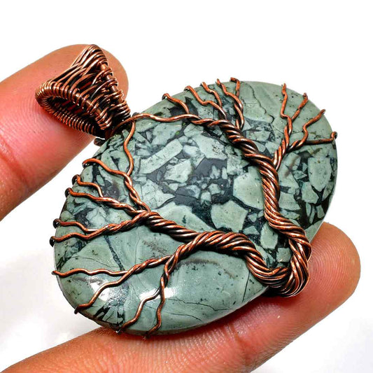 Gaia’s Arbor – Greenstone Tree of Life Pendant