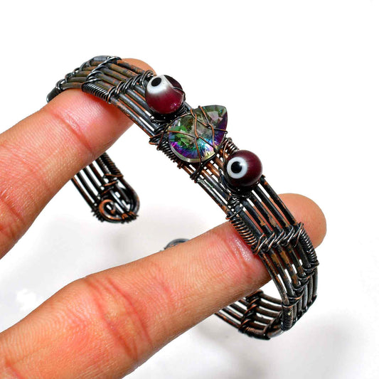 Aurora’s Harmony – Hand-Wrapped Gemstone Bracelet