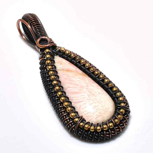 Tidal Tranquility – Copper & Bronze Seashell Pendant