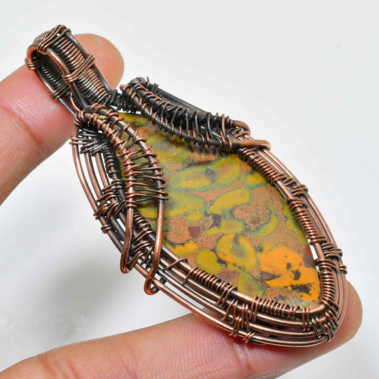 Artisan’s Embrace – Jasper & Copper Pendant