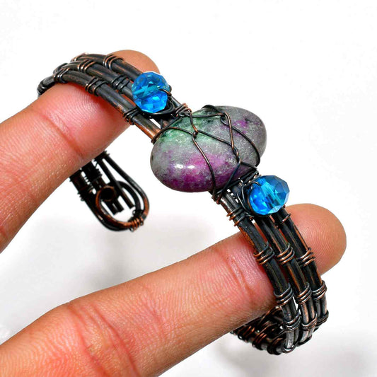 Luna’s Clarity – Fluorite Copper Cuff