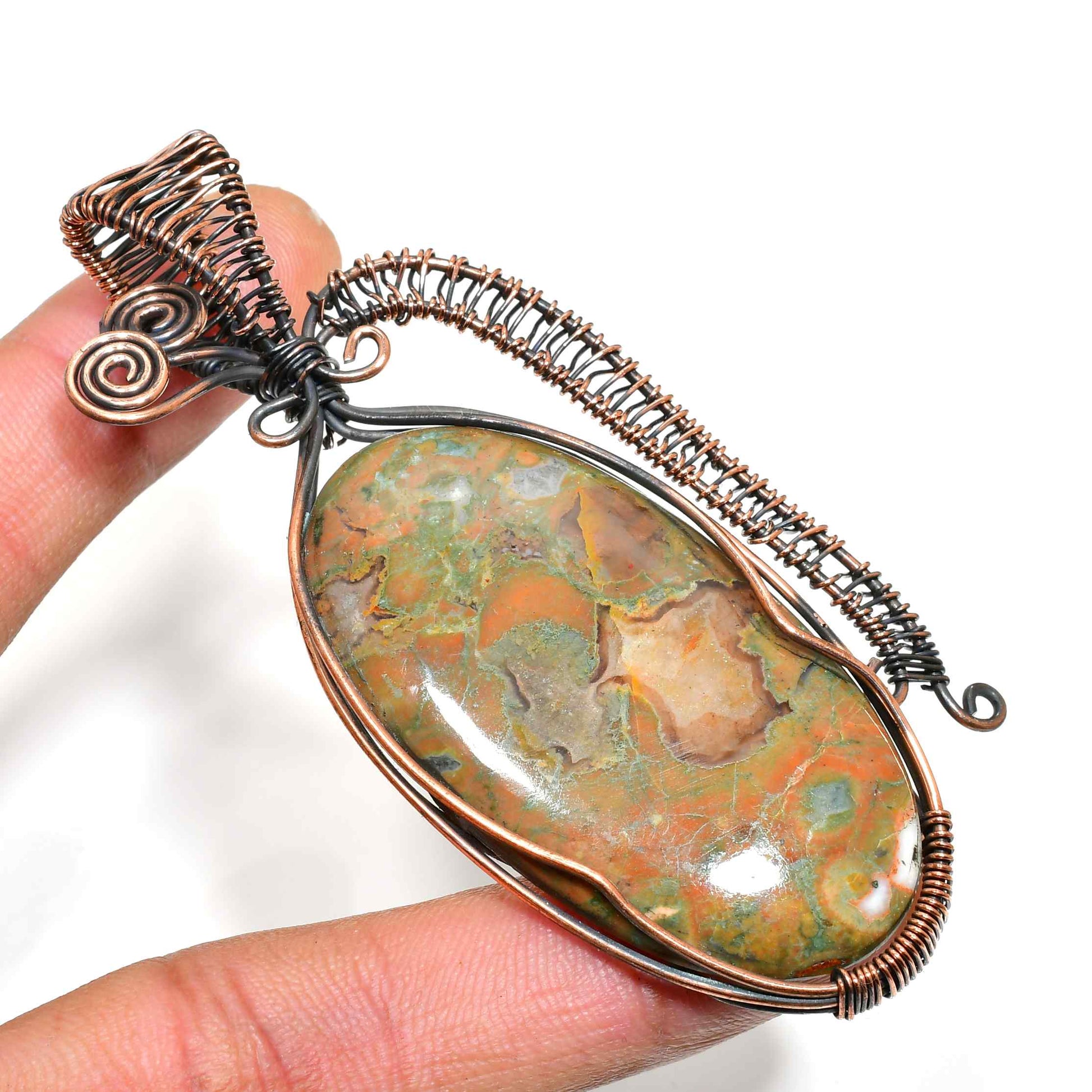 Earth’s Embrace – Jasper & Copper Pendant