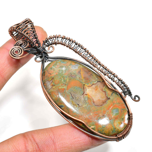 Earth’s Embrace – Jasper & Copper Pendant