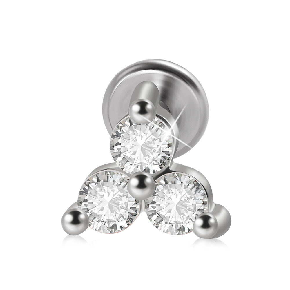 Threaded Edge Studs  - 925 Sterling Silver