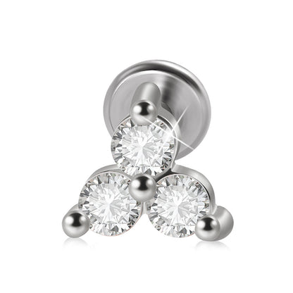 Threaded Edge Studs  - 925 Sterling Silver