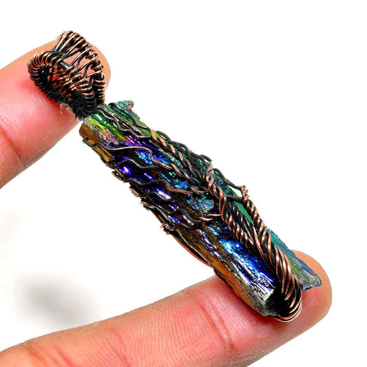 Serenity Shield – Amethyst Copper Pendant