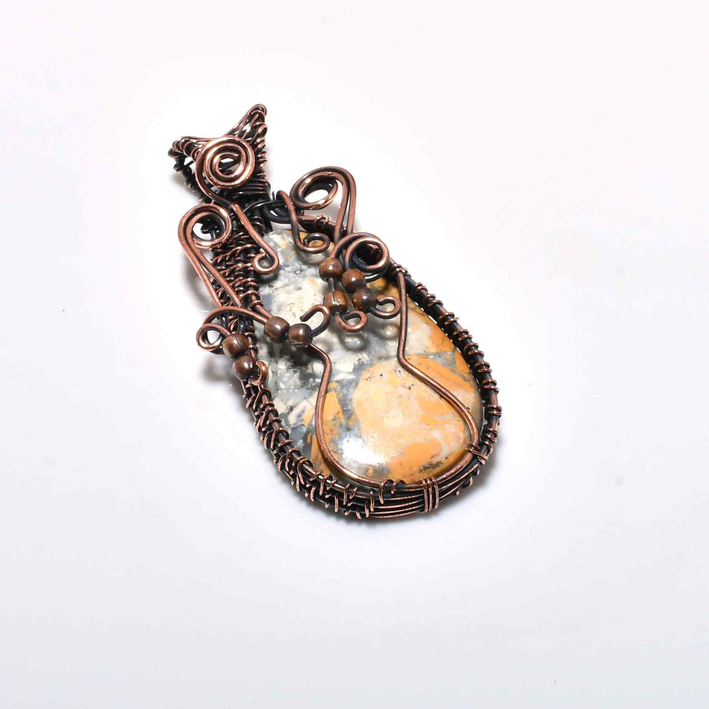 Gaia’s Embrace – Jasper & Copper Pendant