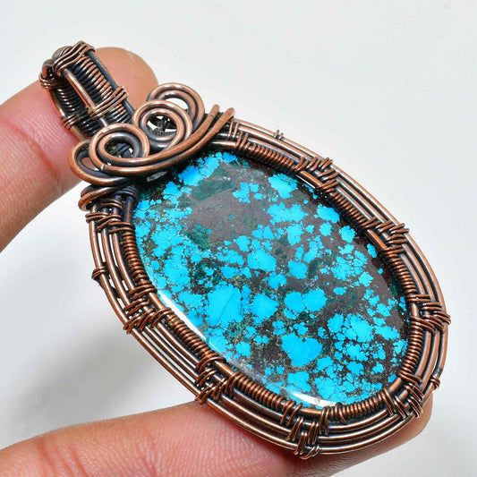 Celeste’s Harmony – Turquoise Copper Pendant