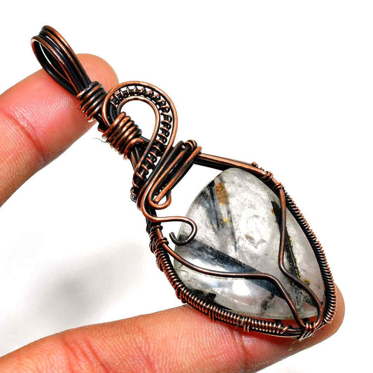 Sacred Serenity – Amethyst Copper Wire Pendant