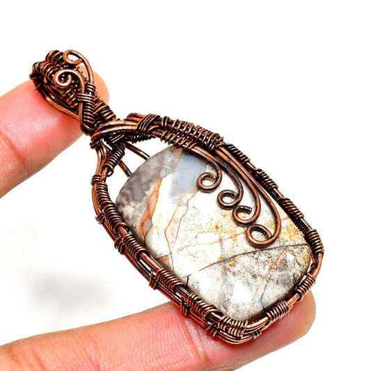 Ember’s Grace – Earthstone & Oxidized Copper Pendant