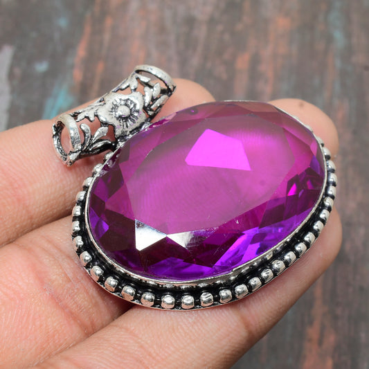 Serenity Whisper – Amethyst Silver Pendant