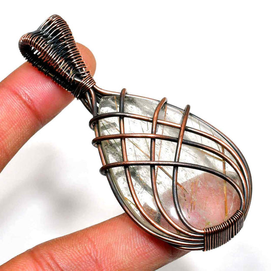 Luna’s Light – Clear Quartz Copper Pendant