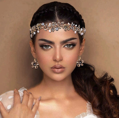 Pearl Leaf Hair Band Set