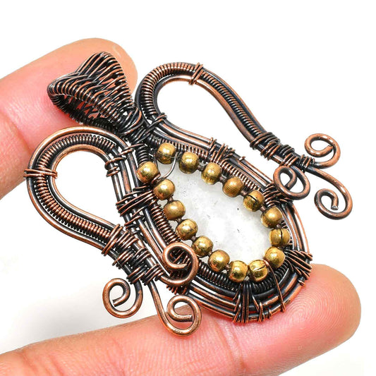 Selene’s Whisper – Amethyst & Copper Pendant