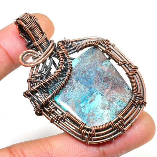 Celestial Harmony – Lapis Lazuli & Copper Pendant