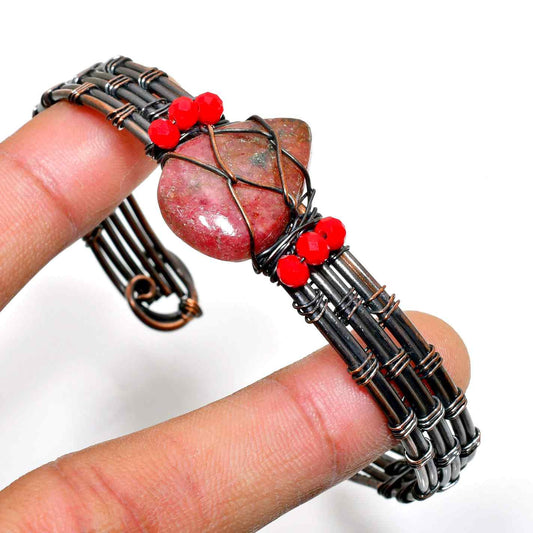 Harmony’s Embrace – Rhodonite & Copper Bracelet