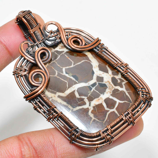 Gaia’s Embrace – Jasper & Copper Pendant