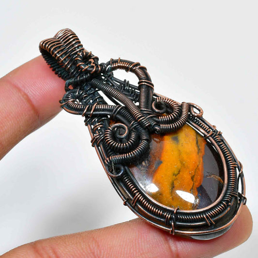 Earthfire Embrace – Tiger’s Eye Copper Pendant