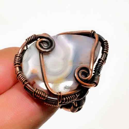Gaia’s Harmony – Agate Copper Ring