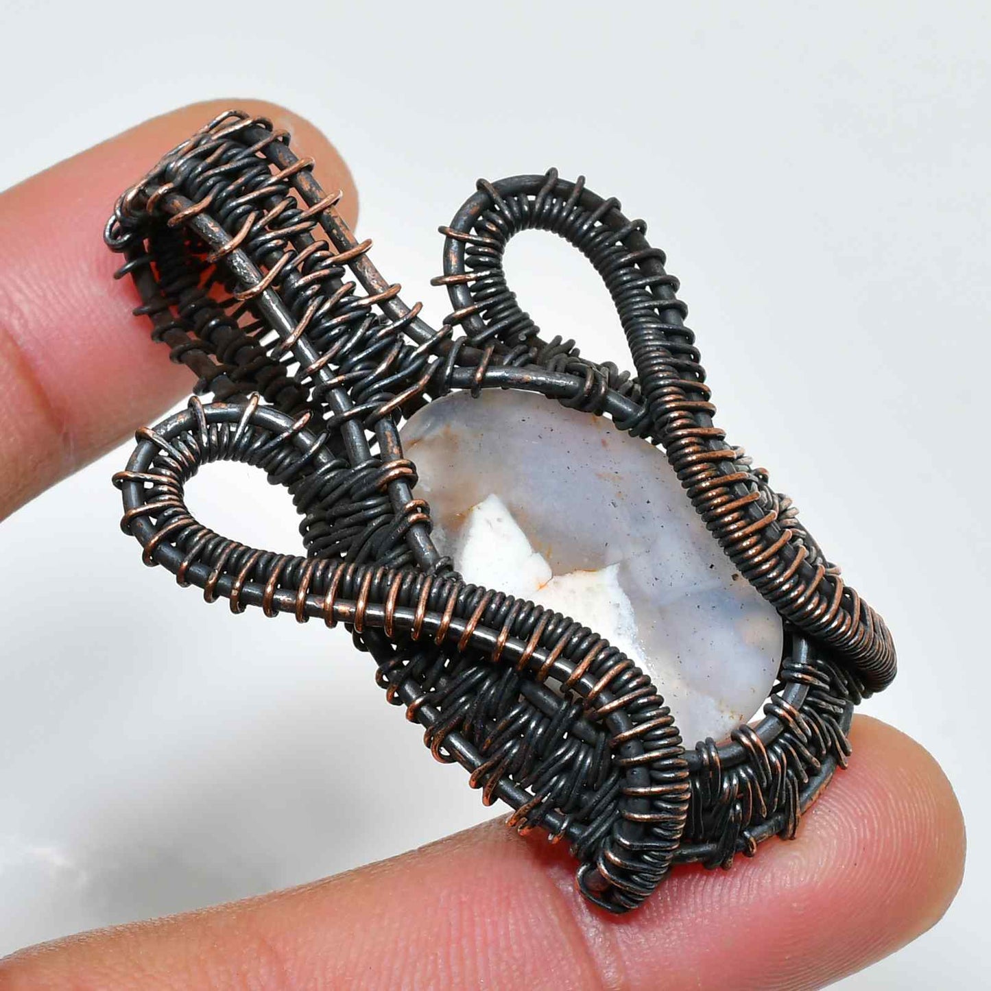 Terra’s Heart – Agate & Copper Pendant