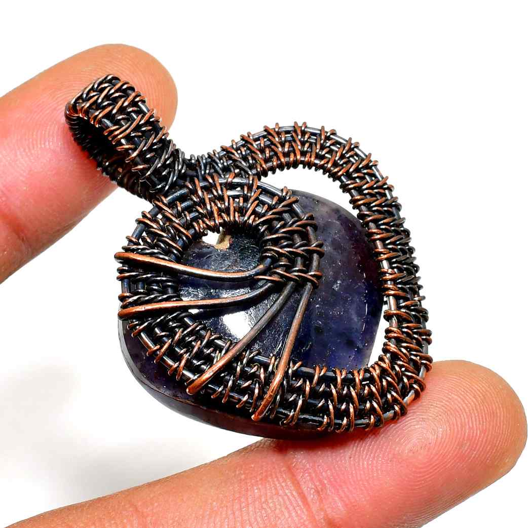 Ezra’s Veil – Mystic Amethyst & Copper Pendant