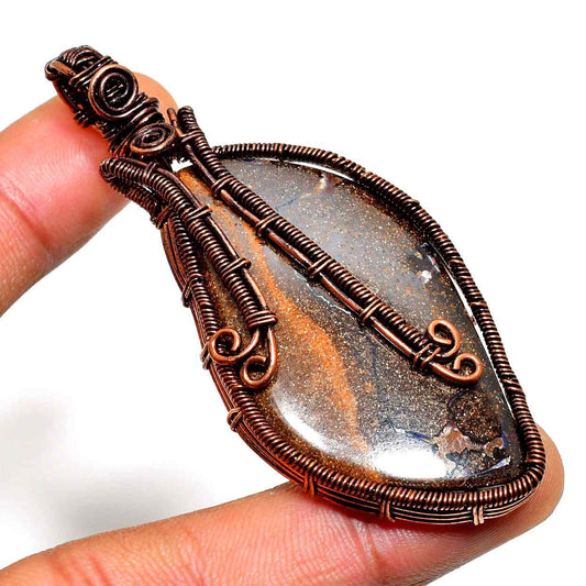 Glimmering Wisdom – Jasper & Antique Bronze Pendant