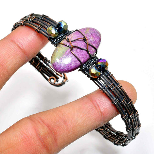 Moonlit Serenity – Amethyst Copper Bracelet