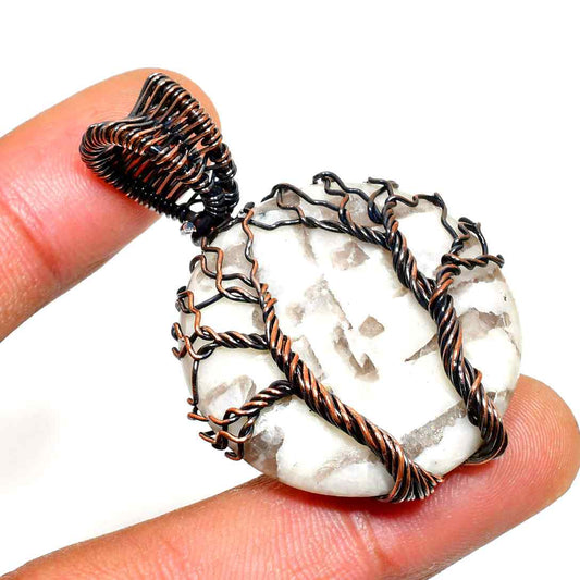 Earthsong – Quartz & Copper Tree of Life Pendant