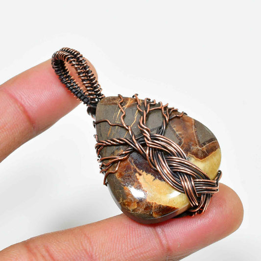 Earth’s Whisper – Jasper & Copper Pendant
