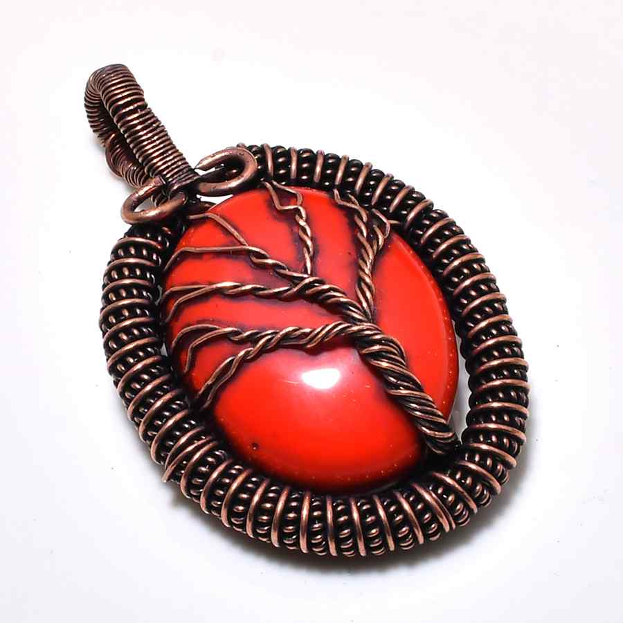 Heart of Fire – Carnelian & Copper Pendant