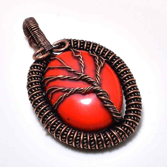 Heart of Fire – Carnelian & Copper Pendant