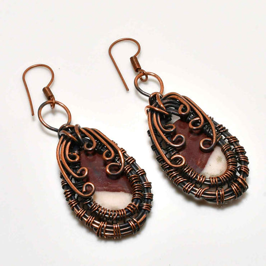 Gaia’s Whisper – Earth Tone Copper Earrings