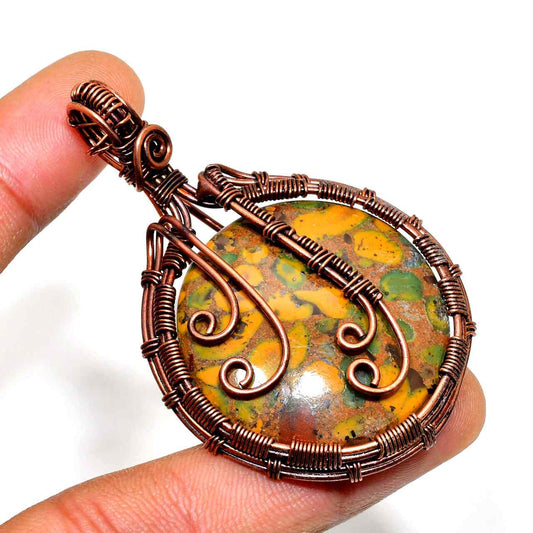 Terra’s Embrace – Jasper Copper Pendant