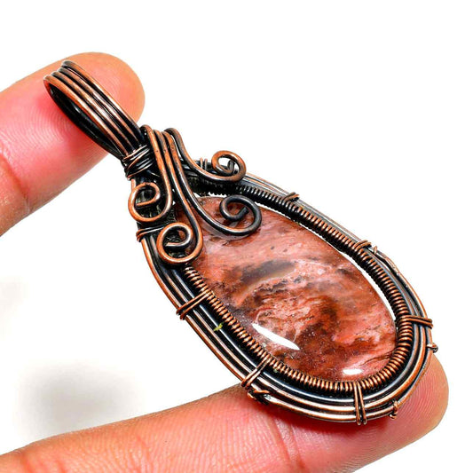 Gaia’s Embrace – Jasper Copper Pendant