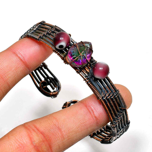 Serenity Whisper – Amethyst & Copper Wrap Bracelet