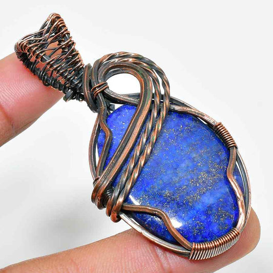 Azure Dreams – Lapis Lazuli Copper Pendant