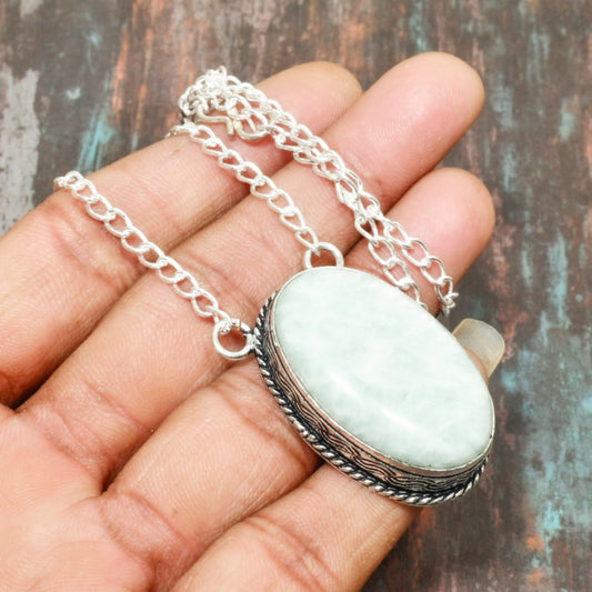 Serenity’s Embrace – Jade & Sterling Silver Pendant