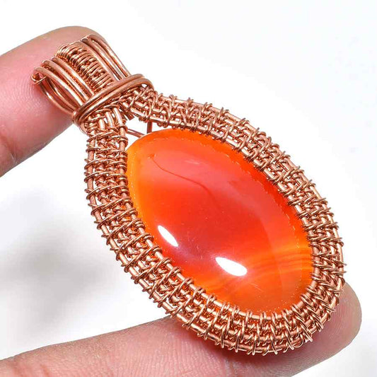 Sunlit Prosperity – Citrine Copper Pendant