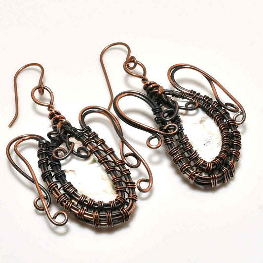Dreamweaver – Amethyst Copper Earrings