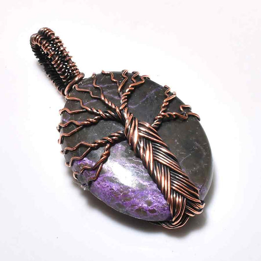 Ezra’s Veil – Amethyst Copper Wire Pendant