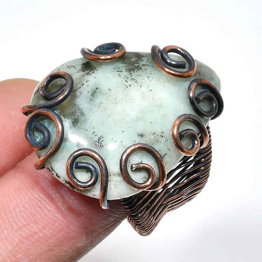 Gaia’s Embrace – Copper-Wrapped Stone Pendant