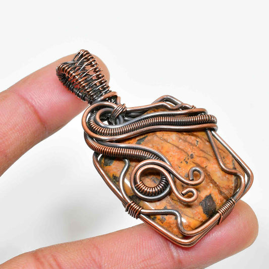 Terra’s Embrace – Antique Copper Jasper Pendant