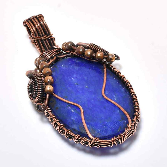 Ezra’s Veil – Lapis Lazuli Copper Pendant