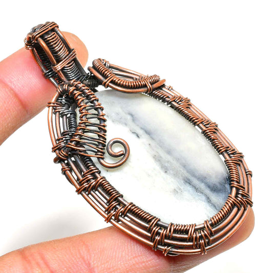 Serenity’s Veil – Amethyst Copper Pendant