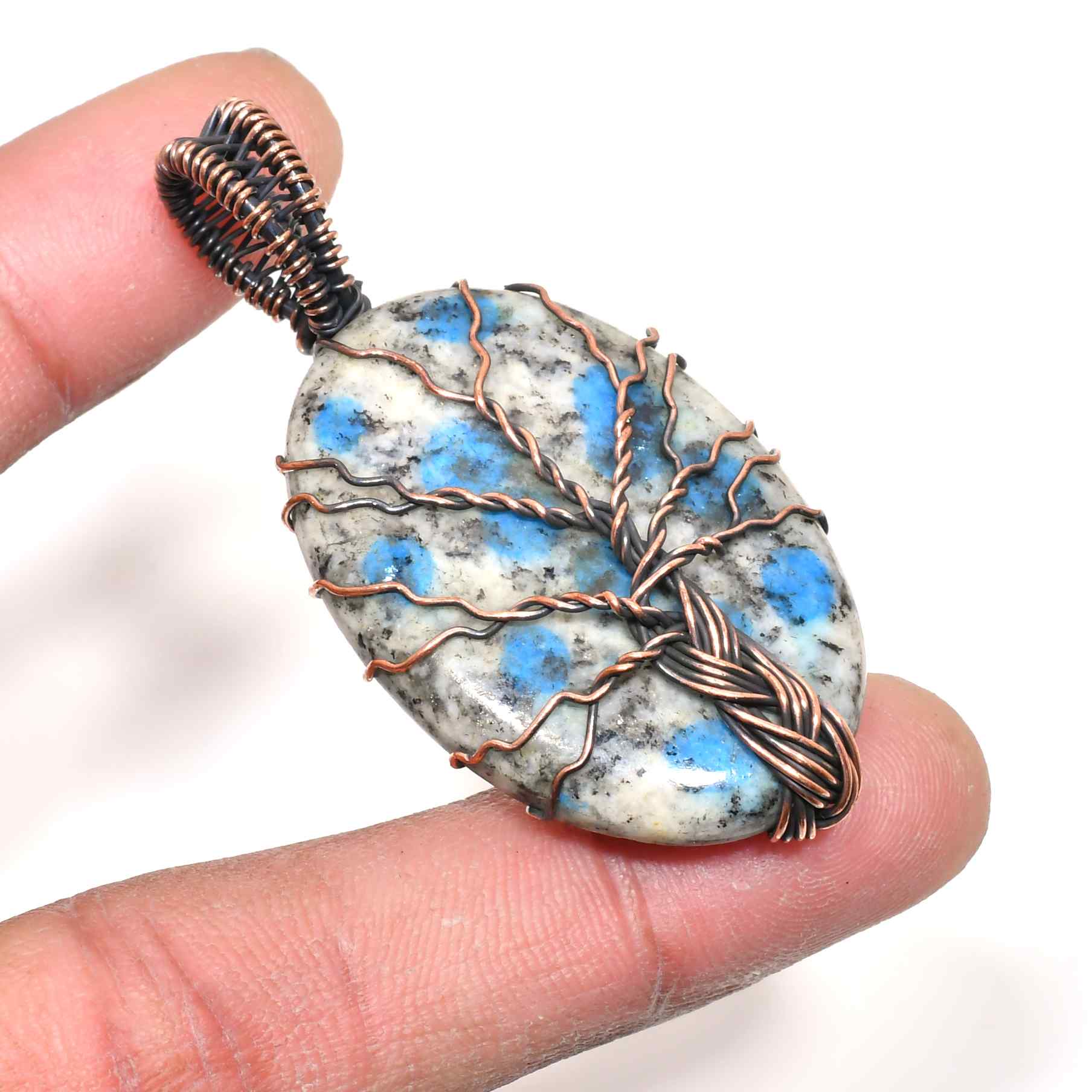 Gaia’s Whisper – Copper-Wrapped Tree of Life Pendant